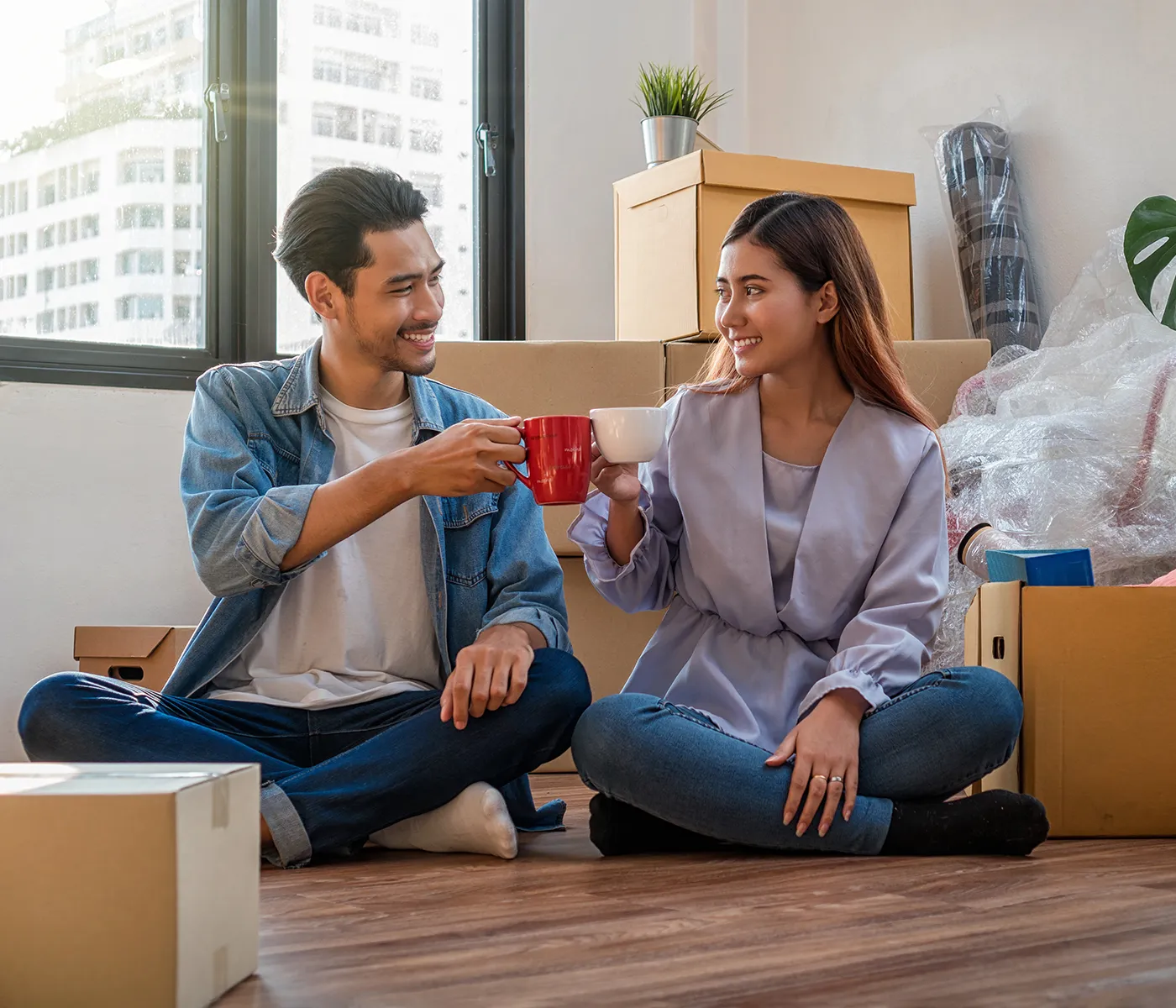 Famille qui déménage